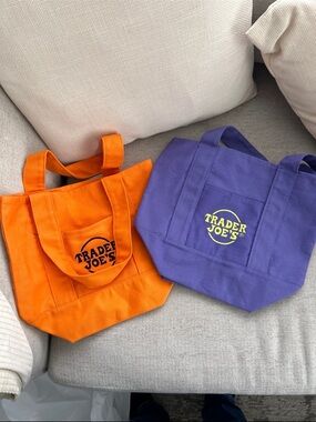 Trader Joe's Orange Canvas Tote Bag — Bright Everyday Carry